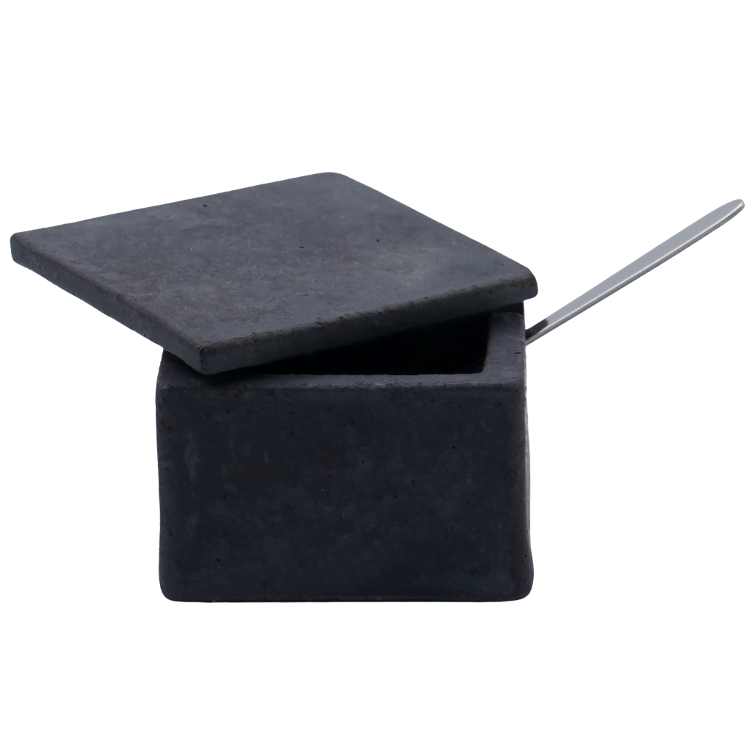 Okuda Gewürzschale klein 4eckig Farbe schwarz