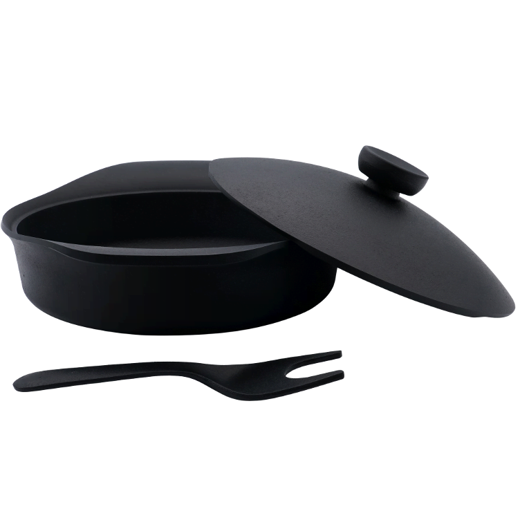 Sukiyaki Topf Gusseisen mit Deckel und Deckelgriff - 0