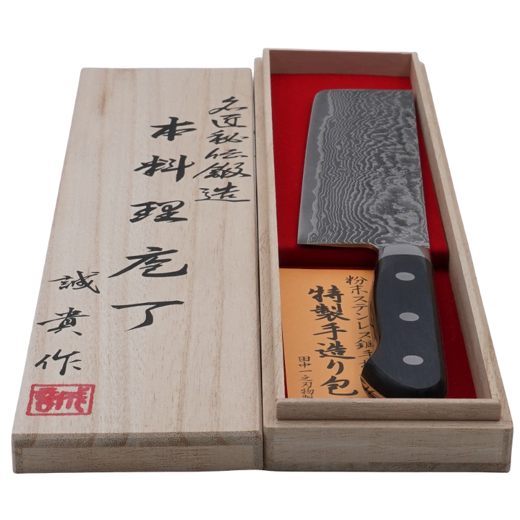 Powder stainless steel black wood Nakiri - 0