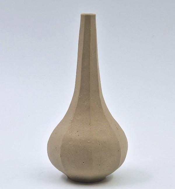 Morimoto Bizen Vase white/gray, brown