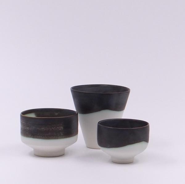 Murakami Sake Cup 7x7cm weiss/schwarz je
