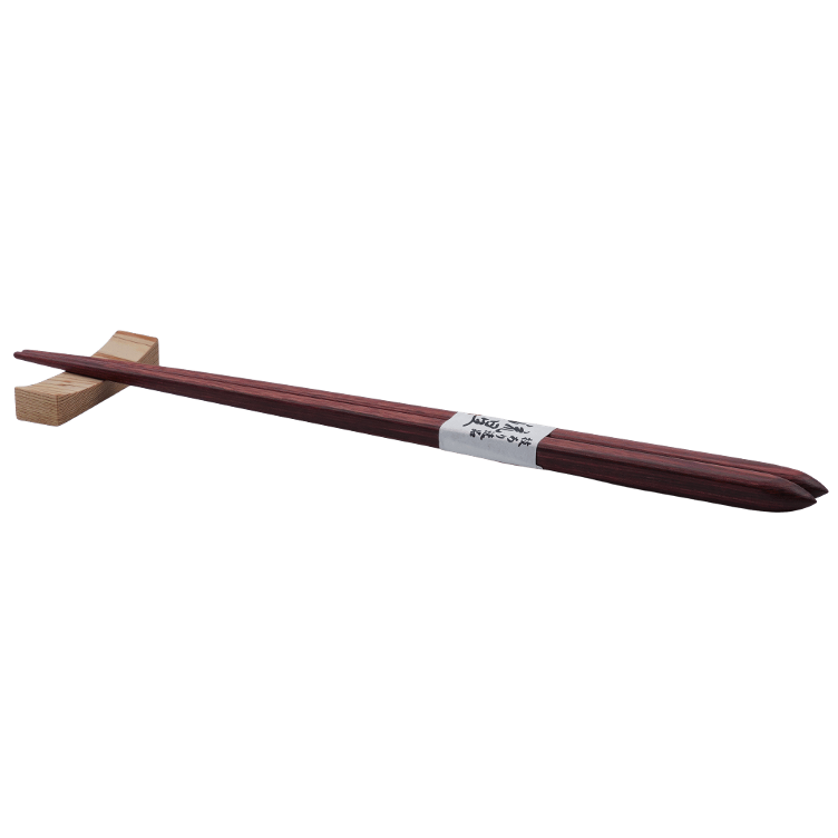 Chopsticks Ryusei red wood pressed