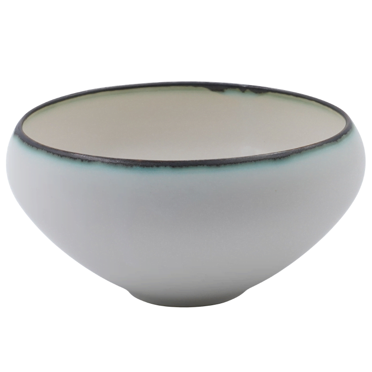 Y.Murakami Mother S bowl white green-border