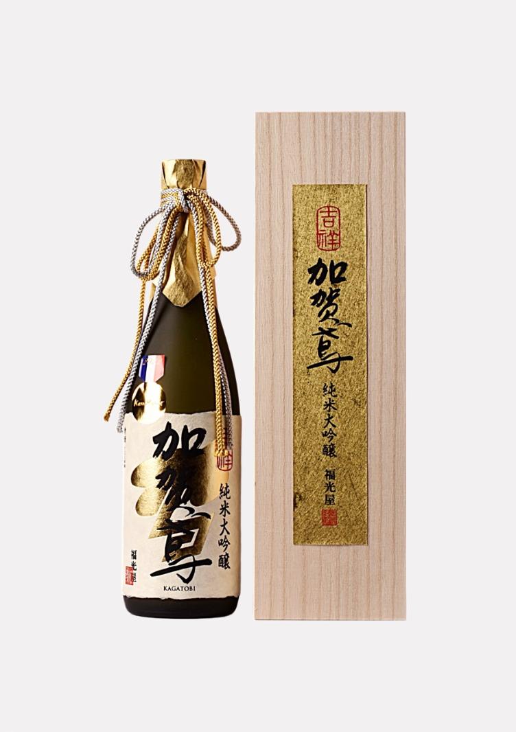 Fukumitsuya Kagatobi Junmai Daiginjo Kissho Koshu Sake white