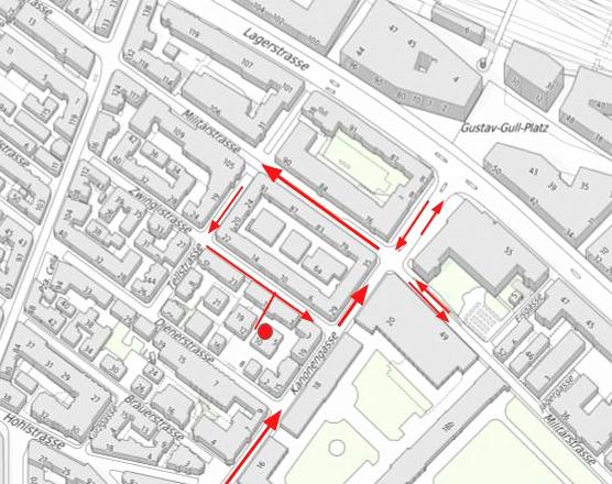 Baustellen rund um Shinwazen - Zufahrt
