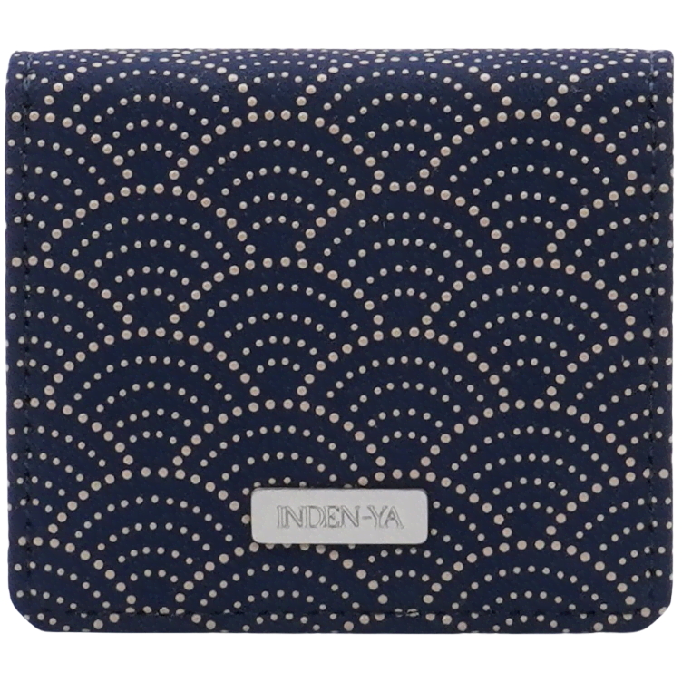 Inden Münztasche F blau Wellen