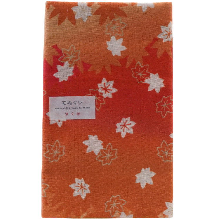 Tenugui Handtuch Fall leaves orange