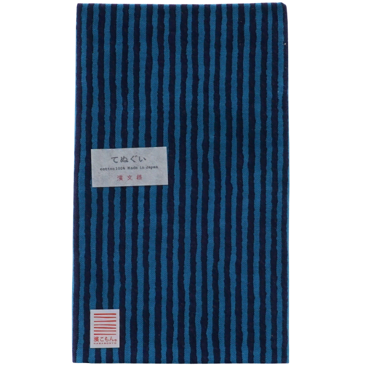 Tenugui Handtuch blue line