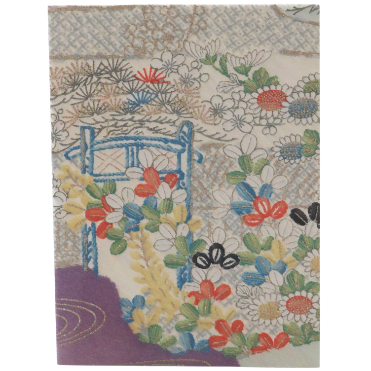 Grusskarte Handgemacht JP Seide