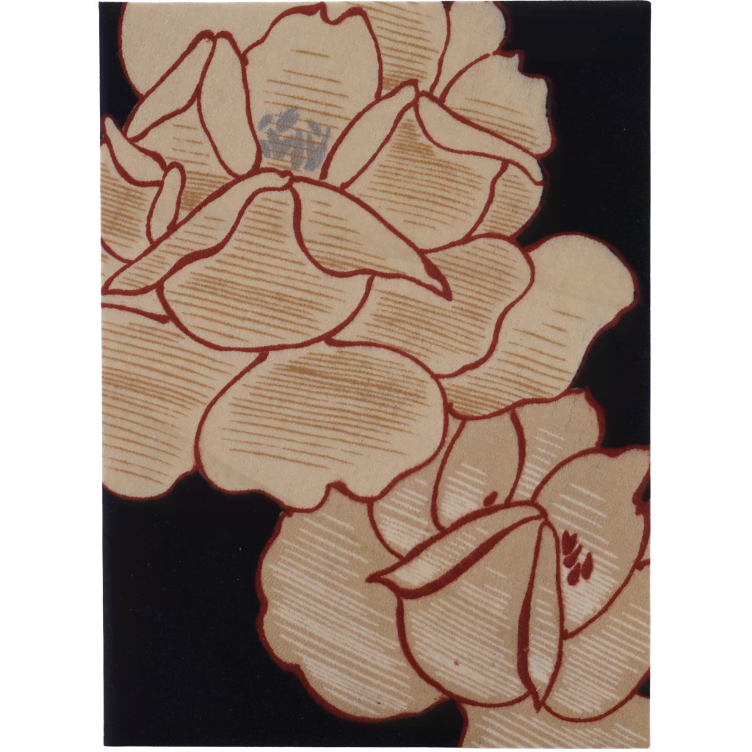 Grusskarte Handgemacht JP Seide