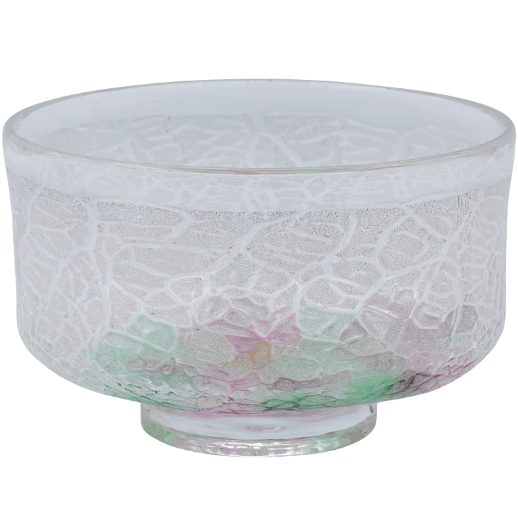 Ginsai Schale aus Glas Blumendesign
