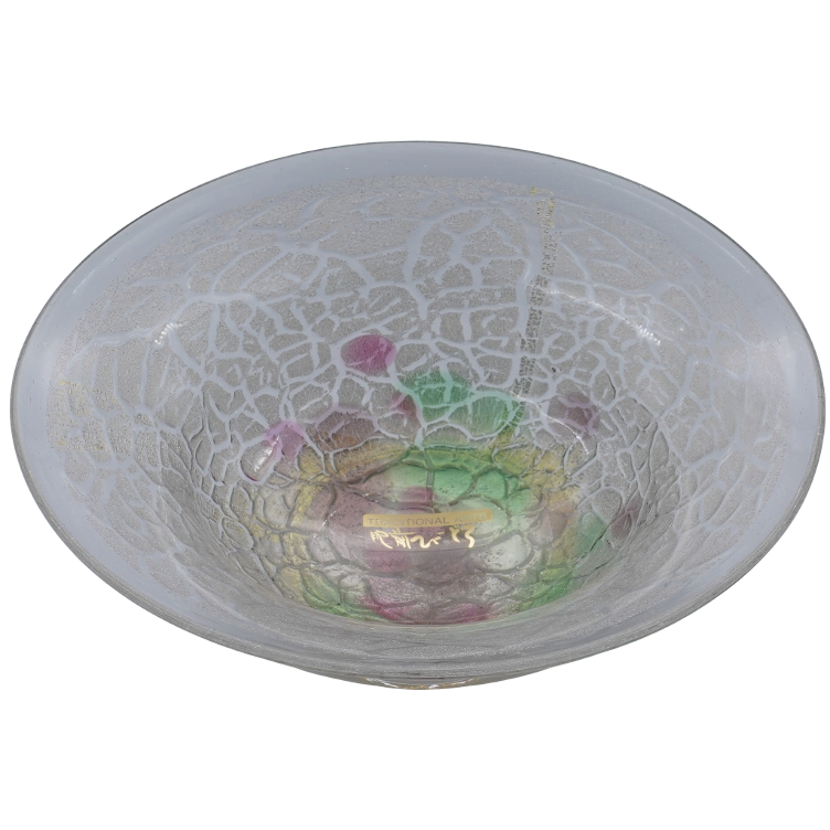 Ginsai bowl out of glass fowers design - 0