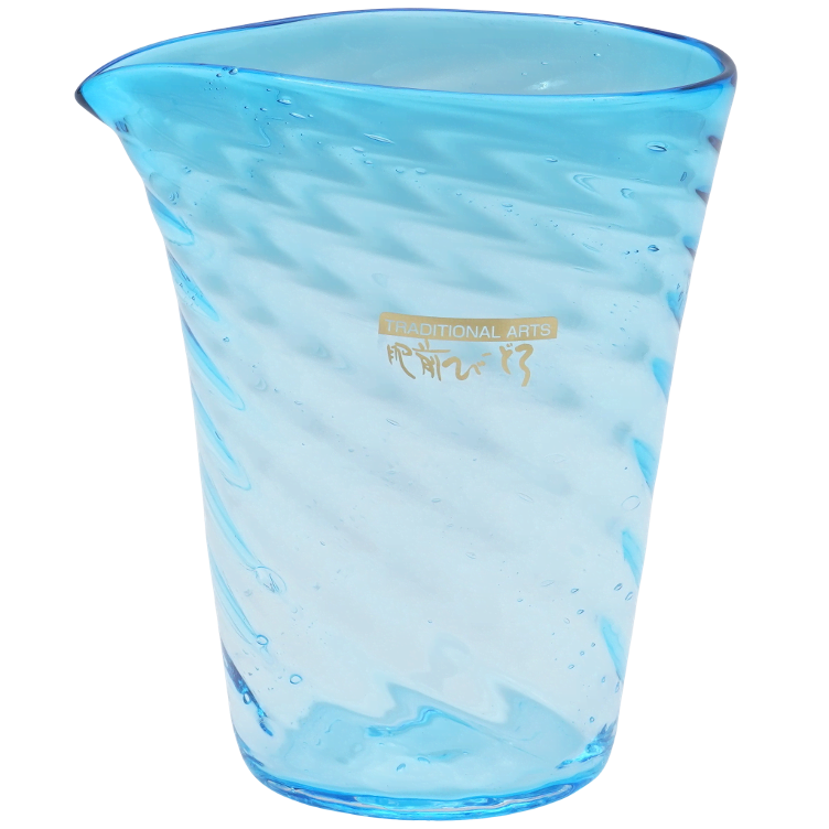 Asagi Sake Kanne / Ausgiesser aus Glas