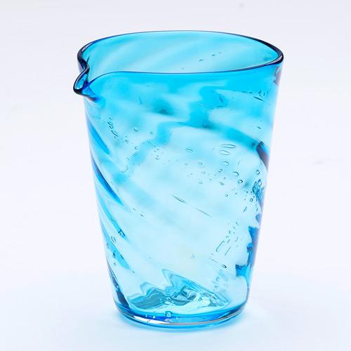 Asagi Sake Kanne / Ausgiesser aus Glas