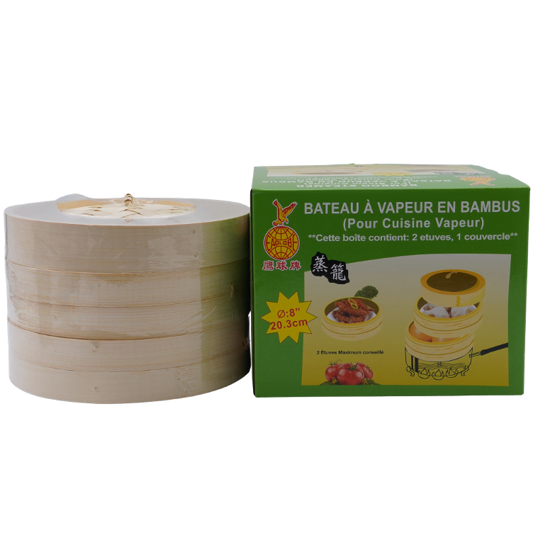 Bambus- Bamboo Steamer 3-Teilig L