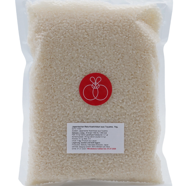 Japanischer KOSHIHIKARI Reis aus Toyama