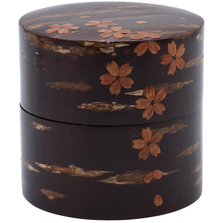 Teedose traditionell aus Kirschrinde Cherry - 0