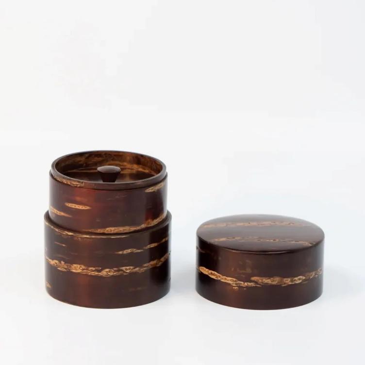 Teedose traditionell aus Kirschrinde Brizzard - 1