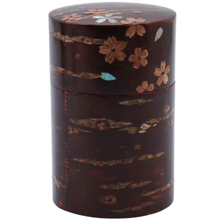Teedose aus Kirschrinde Cherry - Perlmut - 0