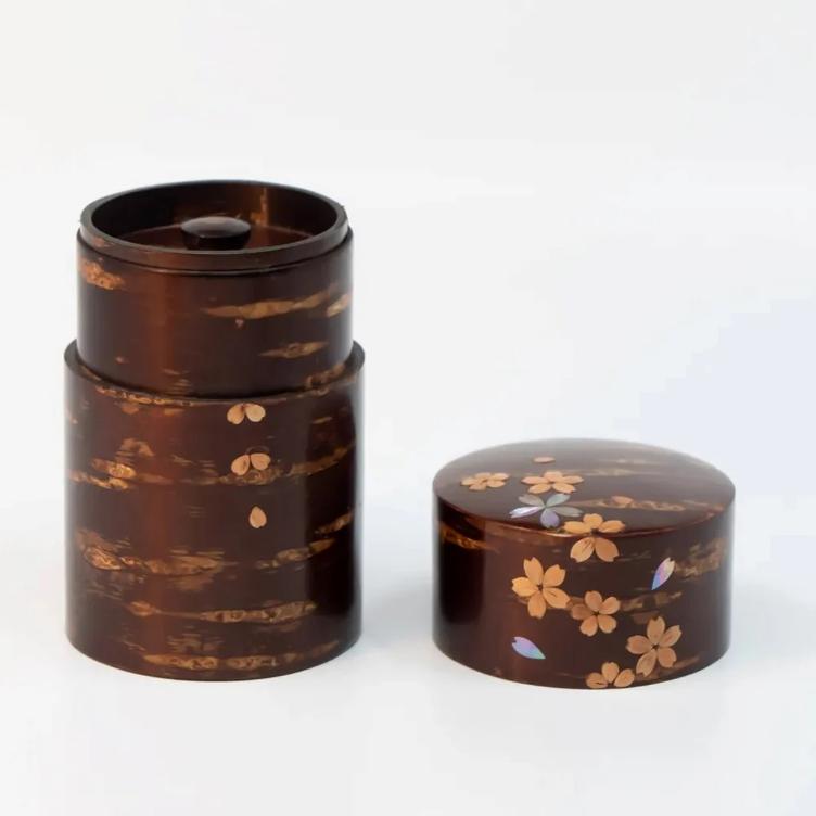 Teedose aus Kirschrinde Cherry - Perlmut - 0