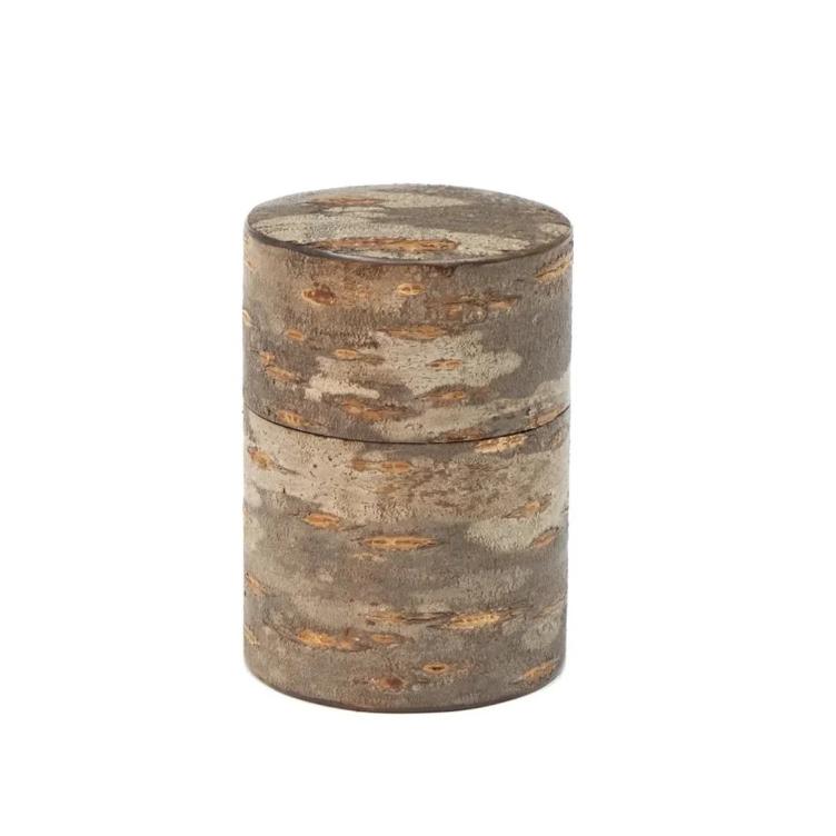Teedose aus Kirschrinde Marmor