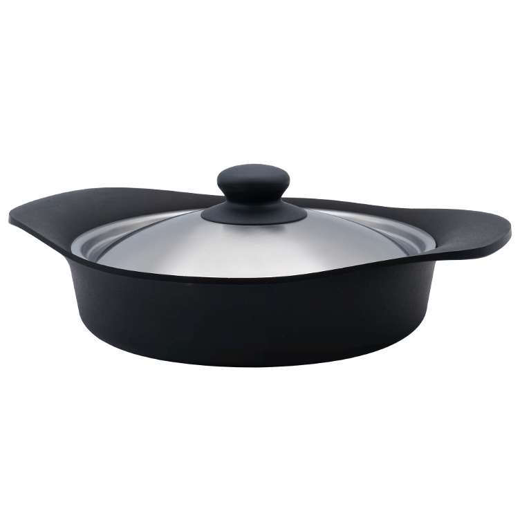 Sukiyaki Topf Gusseisen mit Stahldeckel