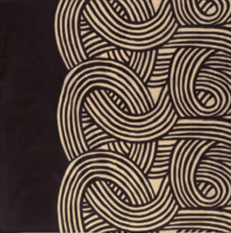 Furoshiki aquadrop Tuch MUSUBI schwarz-gold - 0