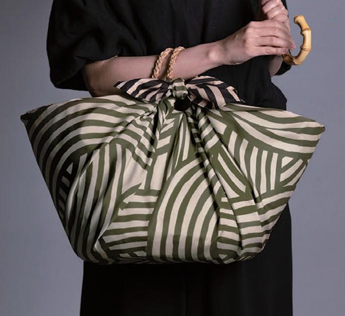 Furoshiki aquadrop Tuch MUSUBI schwarz-gold