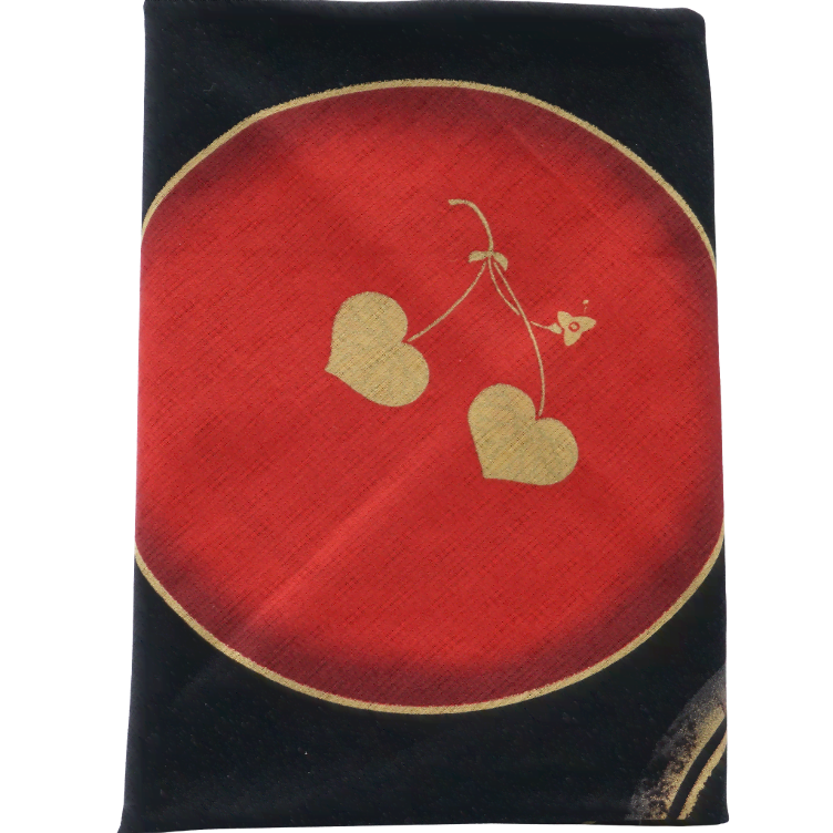 Furoshiki Wan Tuch schwarz-rot