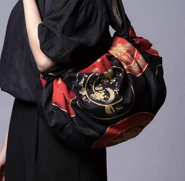 Furoshiki Wan cloth black-red - 0
