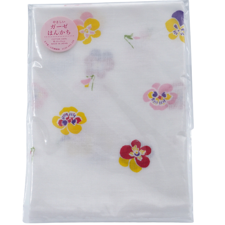 Taschentuch Gauze Stiefmütterchen