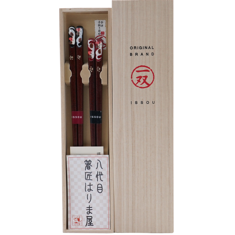 Chopsticks Natural Wood Cat Japan - 2