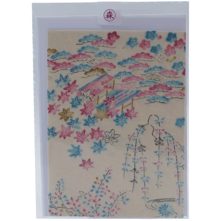 Karte Kimono rechteckig gross