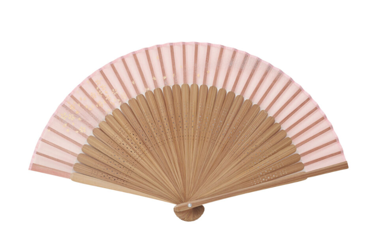 Handfächer aus Seidenstoff Sakura - 0