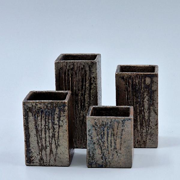 Okuda Tokusa square Vase 4er-Set