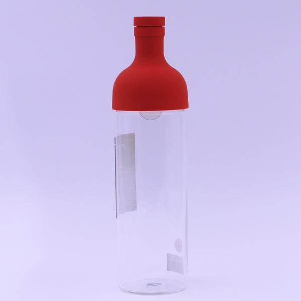 Krug/Flasche aus Glas gross rot/grün mit Sieb und Ausguss 750ml